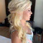 Half Up, Half Down Wedding Hairstyle for Lake Tahoe Bride