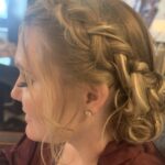 updo with beautiful french braid accent for bride in lake tahoe